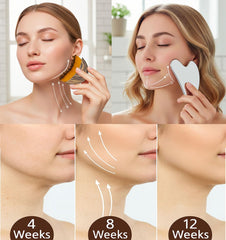 YOYONY outil guasha inox 316L pour massage visage précis et efficace.