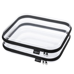 Étu i dur transparent YQBRAO avec fermeture zippée pour rangement rapide.