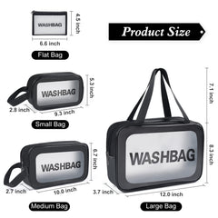 Pochette cosmétique YuanCheng PU cuir translucide, format compact idéal pour le voyage.