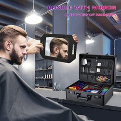 Mallette Yueieoun barbier, poches pour clippers pour un accès rapide.