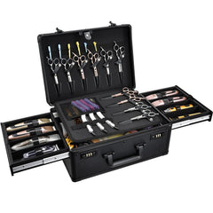Mallette Yueieoun barbier avec plateau coulissant pour outils.