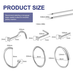 Anneaux et ongles Yugui 20G, bijoux faciles à visser pour débutants.