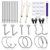 Kit Yugui piercing nez 20G, ensemble complet pour débuter le piercing à faire soi-même en sécurité.