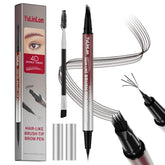 Yulinlon stylo sourcils 4D double-face pour des traits naturels