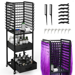 Portoir de tressage Yumkfoi avec 300 attaches, rangement pratique.