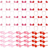 Bandeaux coeurs rouge Yunsailing, accessoire léger pour déguisement.
