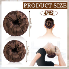 Yuxung chignon donut satin, accessoire durable pour réduire friction et casse capillaire.