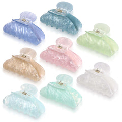 Pinces cheveux acryliques Yuxung grandes 8 cm – tenue anti-glisse pour cheveux épais.