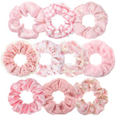 Yuxung serre-cheveux satin rose; ensemble de 10 pour varier vos looks et occasions.