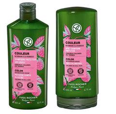 Yves Rocher ensemble shampoing et après-shampoing protection couleur éclat pour cheveux teints