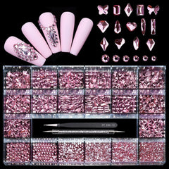 Yzzseven diamants roses 700 pièces pour vernis scintillant et durable.