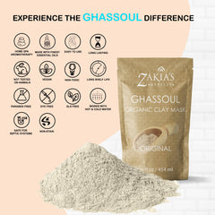 Hair cleanse with Zakia's Morocco Ghassoul clay to remove buildup gently.