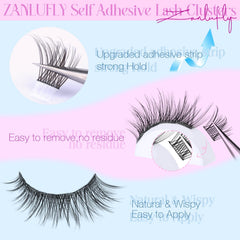 Zanlufly cils clusters plumeux et bouclés 10-16 mm pour un regard élégant.