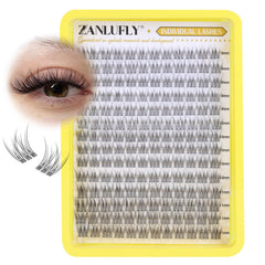 Cils en grappes cc-curly Zanlufly pour un rendu naturel et léger.