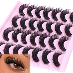 zanlufly faux cils volume russe D-curly pour un regard naturel et volumineux