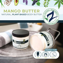 Absorption rapide du beurre de mangue Zatural sur la peau.