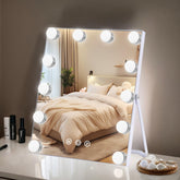 Miroir ZBOCAI avec 12 ampoules LED pour un éclairage homogène
