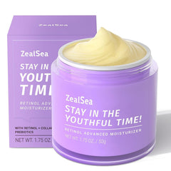 ZealSea Crème Rétinol visage flacon – hydratation nocturne et douceur.