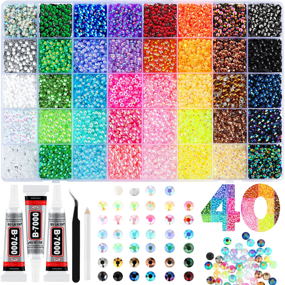 Boîte d'organisation Zefy avec paillettes 4mm pour des crafts faciles et propres.