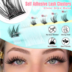 Cils Zegaine wispy naturels avec adhésifs, regard quotidien.