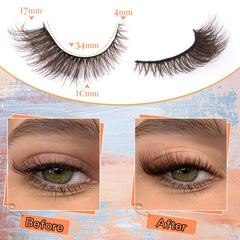 Lot 9 paires Zegaine cils bruns pour un look quotidien