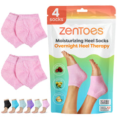 ZenToes Chaussettes hydratantes portées la nuit pour pieds doux.