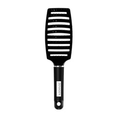 Zenagen Zen Brush noir, démêlage doux pour cheveux sans casse.