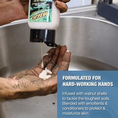 Zenex Savon Mains Magique – coquilles de noix naturelles, action abrasive douce pour éliminer graisse.