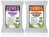 Emballage de l'ensemble Zenia Henna Indigo pour coloration à domicile.