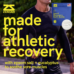 Zensah Bombes bain epsom sel magnésium soutiennent relaxation après effort.