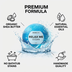 Bombe de bain ZenseMe parfum avoine: douceur pour la peau et hydratation
