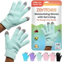ZenToes gants hydratants avec gel de jojoba et vitamine E, douceur nocturne.