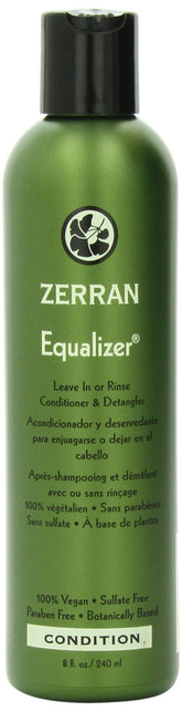 Zerran après-shampoing, bouteille avec pompe, démêle facilement et apporte de la brillance.