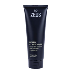 ZEUS Après-shampoing barbe – flacon vanille rhum pour nourrir et adoucir la barbe.