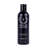 ZEUS Shampoing Barbe : la bouteille met en avant le soin et la fraîcheur.