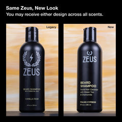 ZEUS Shampoing Barbe: massage sur barbe pour démêler et adoucir les poils.