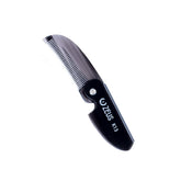 ZEUS peigne moustache ouvert noir pour coiffage précis et sans accrocs.
