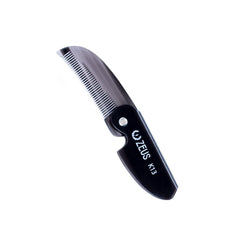 ZEUS peigne moustache ouvert noir pour coiffage précis et sans accrocs.