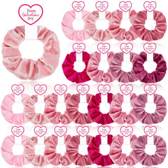 Zeyune 24 chouchous velours rose ensemble, parfait pour offrir.