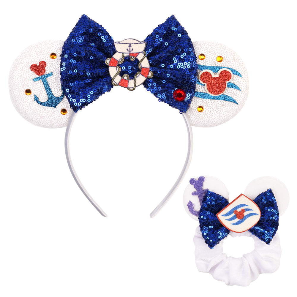 Bandeau oreilles souris zhezesmila en sequins pour croisière chic