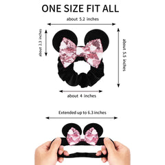 Chouchou velours zhezesmila pour coiffure soirée – style élégant avec nœud.