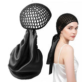 ZHLKHIOP bonnet-filet noir: protège les cheveux et facilite le coiffage.