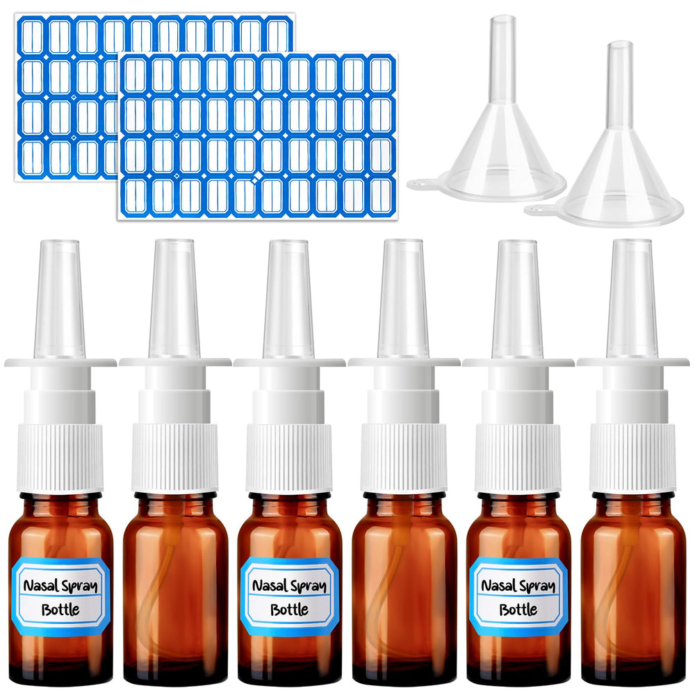 Bouteille nasale ZHWKMYP en verre ambré 10 ml avec rôle de dosage précis