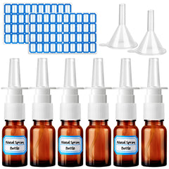 Bouteille nasale ZHWKMYP en verre ambré 10 ml avec rôle de dosage précis