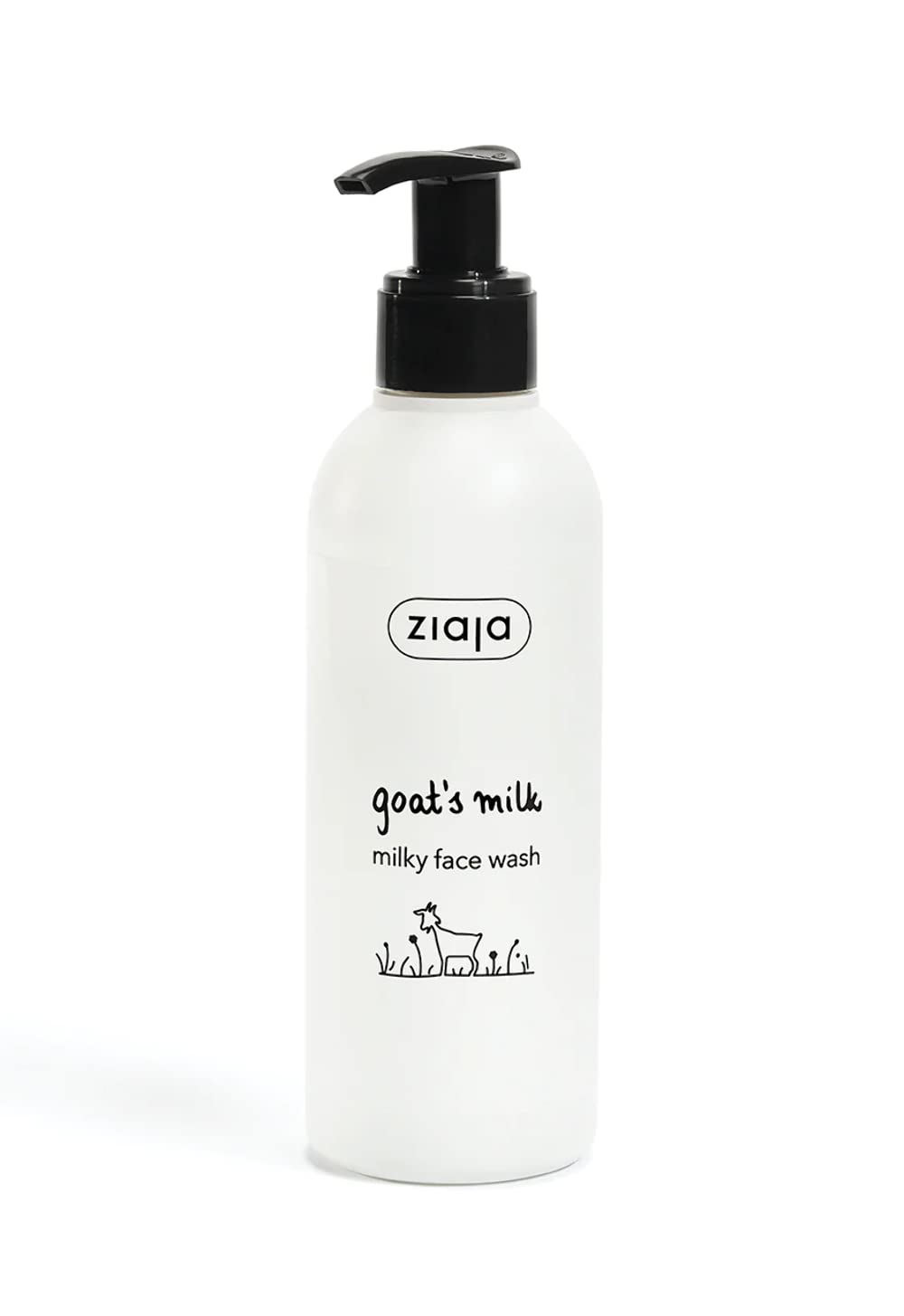 Ziaja Gel Nettoyant Visage au Lait de chèvre — bouteille prête à l’emploi pour la routine quotidienne.