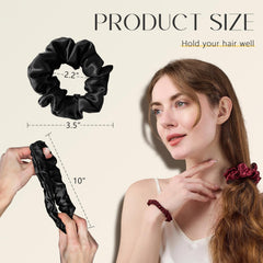 ZIMASILK accessoire cheveux en soie noire, douceur lors du coiffage.
