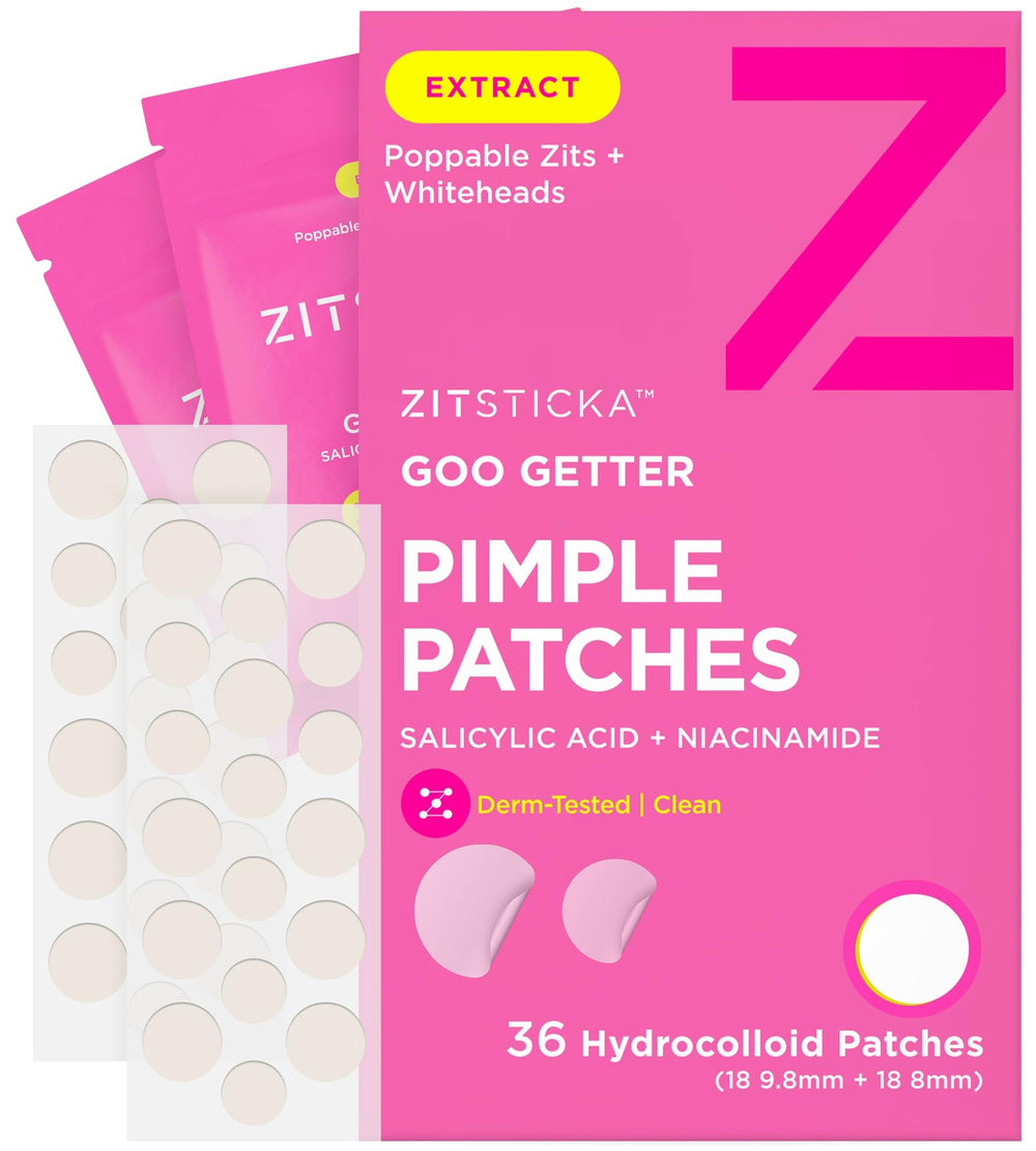 ZitSticka Goo Getter pansement visages: patch hydrocolloide pour boutons ciblés et discrets