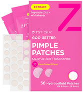 ZitSticka Goo Getter pansement visages: patch hydrocolloide pour boutons ciblés et discrets