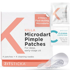 Patch visuel ZitSticka KILLA pour le visage, ciblage des boutons naissants et une action discrète.