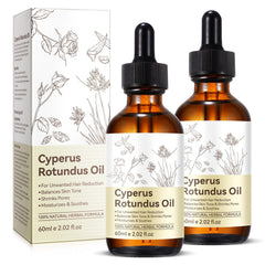 Huile Cyperus Rotundus ZIXAOK, deux flacons, pratique et économique pour une peau hydratée